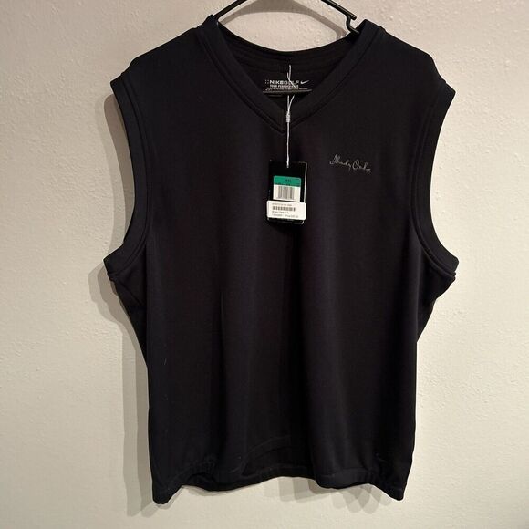 Nike Tour Performance Mens XL Black Dri Fit Golf Vest - Picture 1 of 5